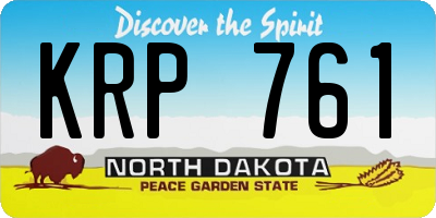 ND license plate KRP761