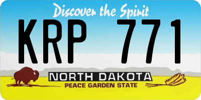 ND license plate KRP771