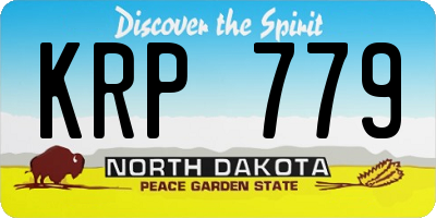 ND license plate KRP779
