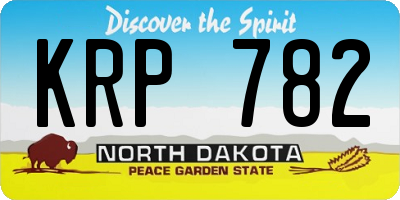 ND license plate KRP782