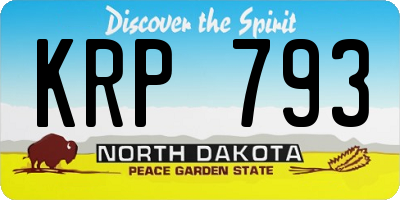 ND license plate KRP793