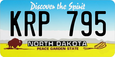 ND license plate KRP795