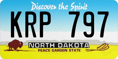 ND license plate KRP797