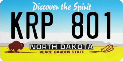 ND license plate KRP801