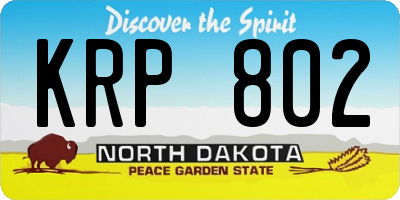 ND license plate KRP802