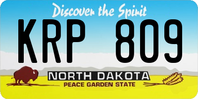 ND license plate KRP809