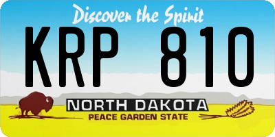 ND license plate KRP810