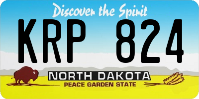 ND license plate KRP824