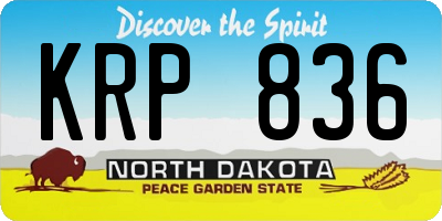 ND license plate KRP836