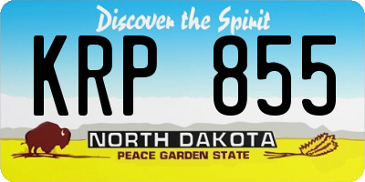 ND license plate KRP855