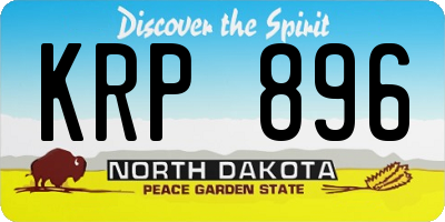 ND license plate KRP896