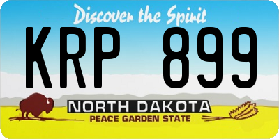 ND license plate KRP899