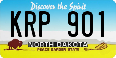 ND license plate KRP901