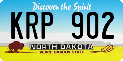 ND license plate KRP902