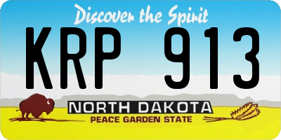ND license plate KRP913