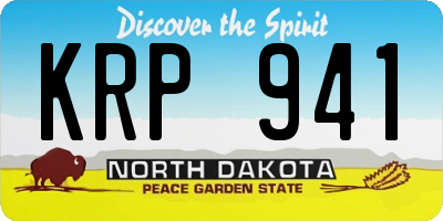 ND license plate KRP941
