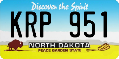ND license plate KRP951
