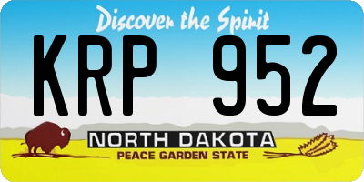 ND license plate KRP952