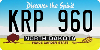 ND license plate KRP960