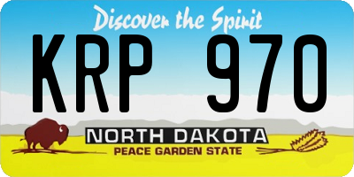 ND license plate KRP970