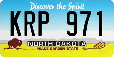 ND license plate KRP971