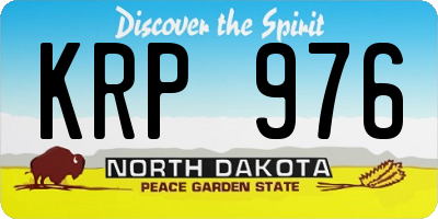 ND license plate KRP976
