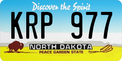 ND license plate KRP977