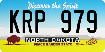 ND license plate KRP979