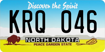 ND license plate KRQ046