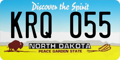 ND license plate KRQ055