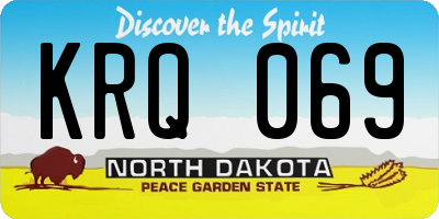 ND license plate KRQ069
