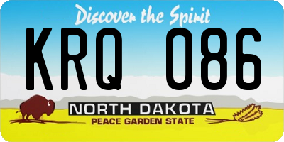 ND license plate KRQ086