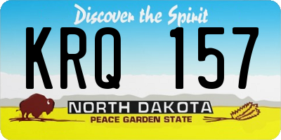 ND license plate KRQ157