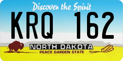 ND license plate KRQ162