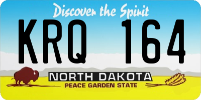 ND license plate KRQ164