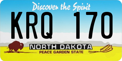 ND license plate KRQ170