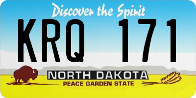 ND license plate KRQ171