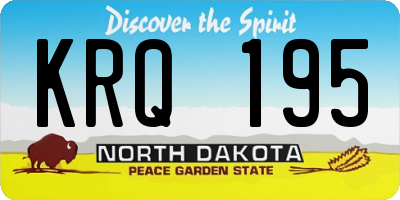 ND license plate KRQ195