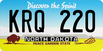 ND license plate KRQ220