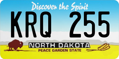 ND license plate KRQ255