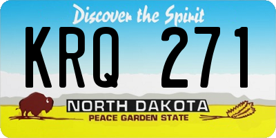ND license plate KRQ271