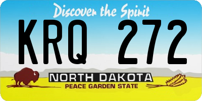 ND license plate KRQ272