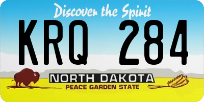 ND license plate KRQ284