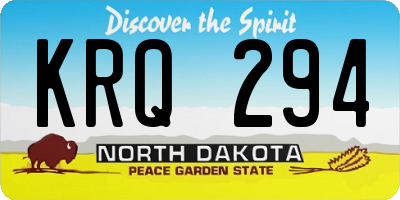 ND license plate KRQ294