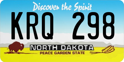 ND license plate KRQ298