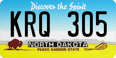 ND license plate KRQ305