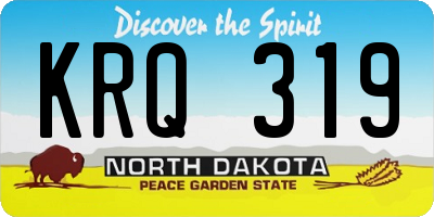 ND license plate KRQ319