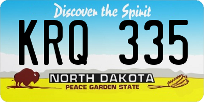 ND license plate KRQ335