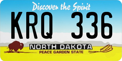 ND license plate KRQ336