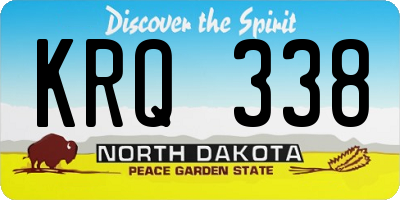 ND license plate KRQ338